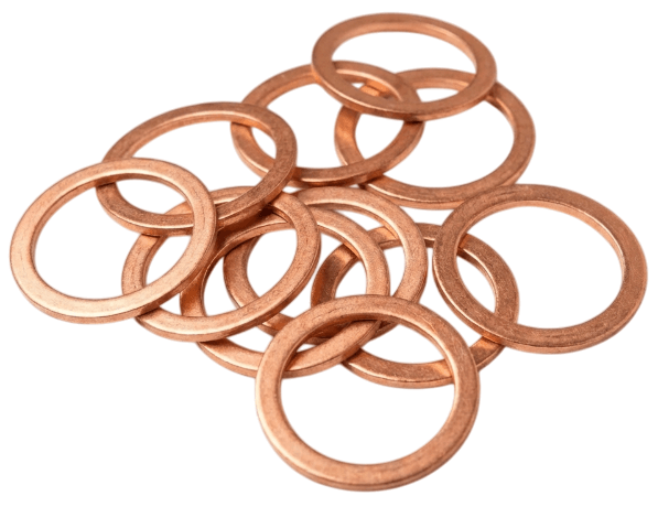 Кольцо медное для пресс фитингов М2 6х12х1 мм DIN 7603 фото