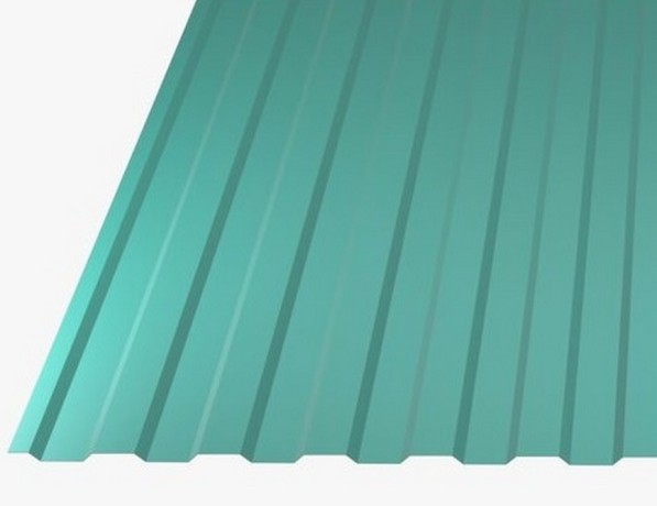 Профнастил стальной стеновой односторонний волна гладкий опаловый зеленый С8 0,5х8х1150х1200 мм ТУ 1122-079-02494680-01 фото